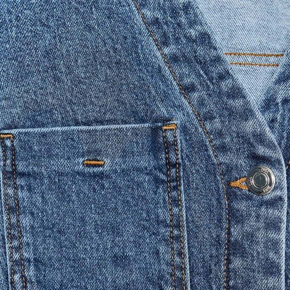 Zara Blue Denim Mini Dress - Picture 8 of 8